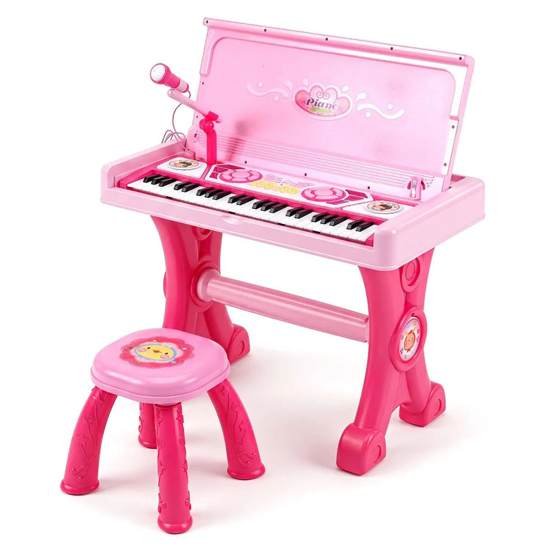 49-Key Kids Electric Piano Keyboard with Stool & Microphone by DirectDeals