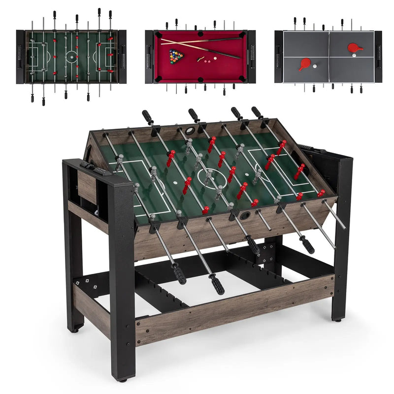 49 inch Combo Game Table with Pool Billiards-Brown by DirectDeals