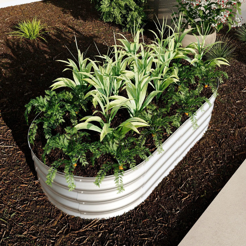 Heavy Duty Galvanized Raised Garden Bed Kit For Vegetables, Flowers & Herbs by HouseOfZazla
