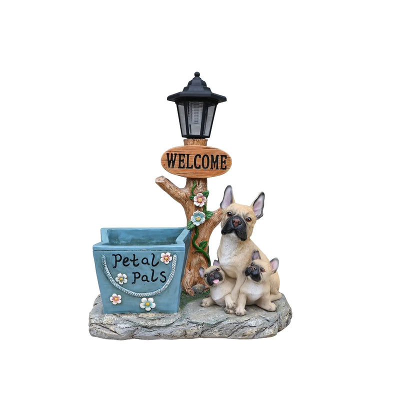 French Bulldog Family Planter Statue by HouseOfZazla