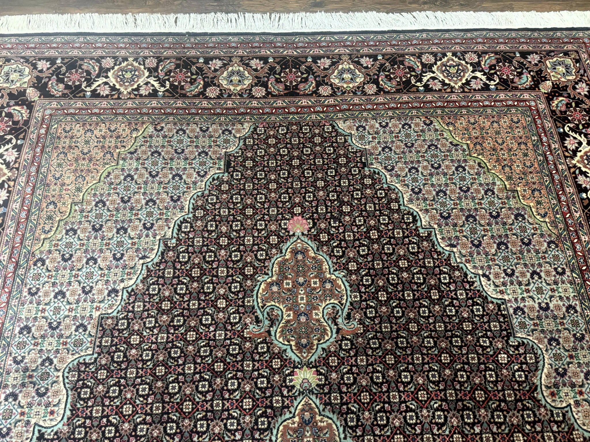 Sino Persian Rug 6x9, Herati Very Fine 400 KPSI, Black by Jewel Rugs