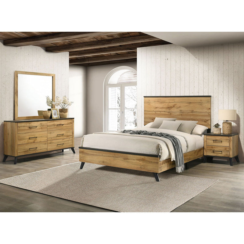 Georgina - 4 Piece Queen Bedroom Set With Trim - Natural by HouseOfZazla