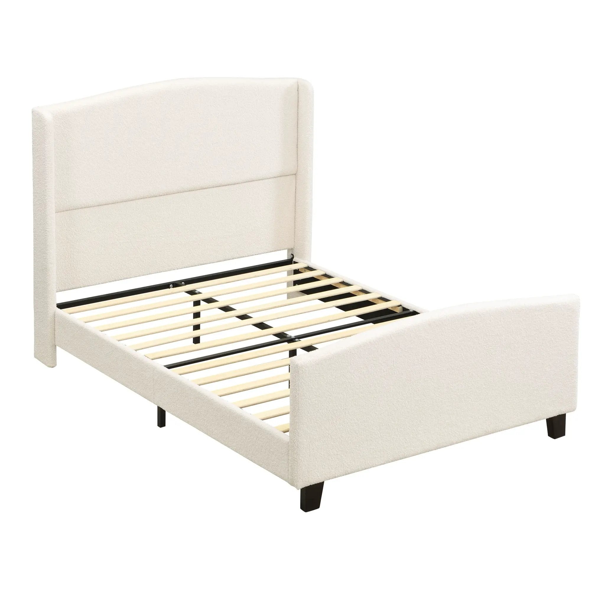 Platform Bed Frame With Tall Headboard And High Footboard by HouseOfZazla