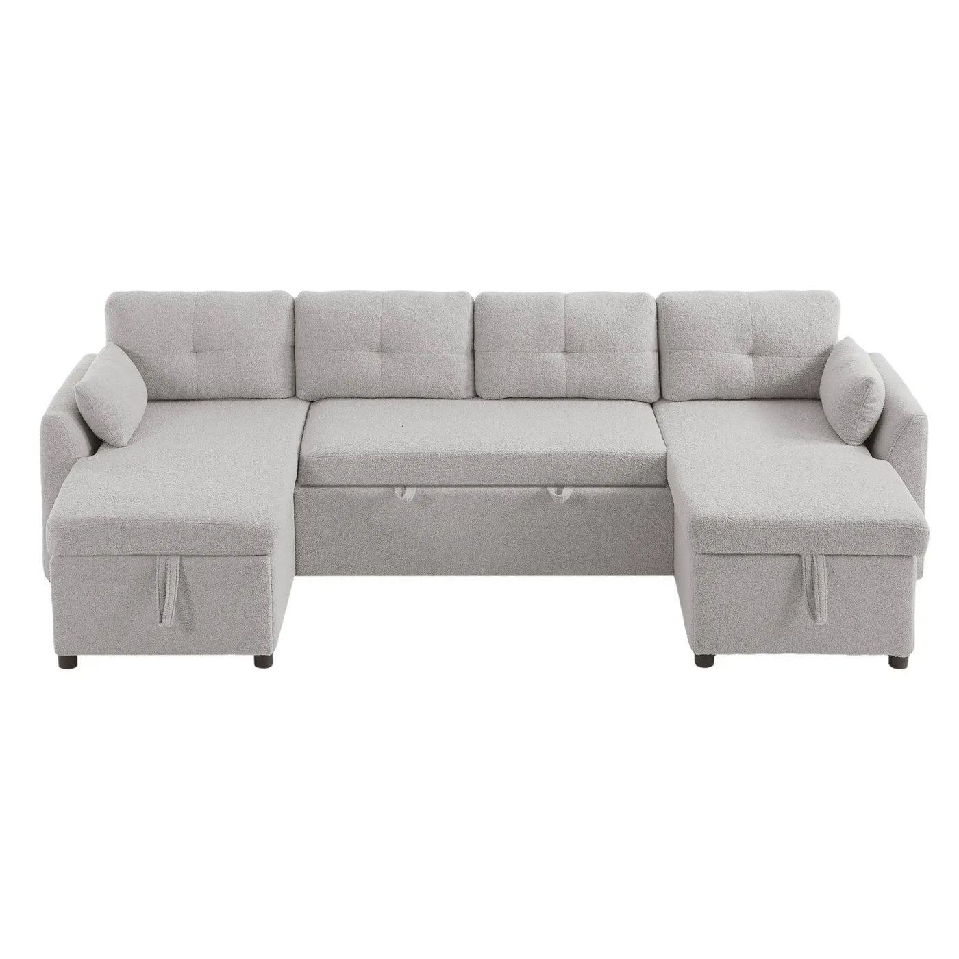 U-Shaped Sectional Sofa Bed With Storage And USB Ports by HouseOfZazla