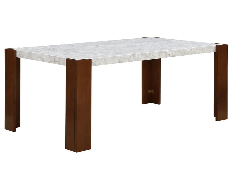 Hettie - Dining Table With Engineered Stone Top - Brown by Unique Piece Furniture