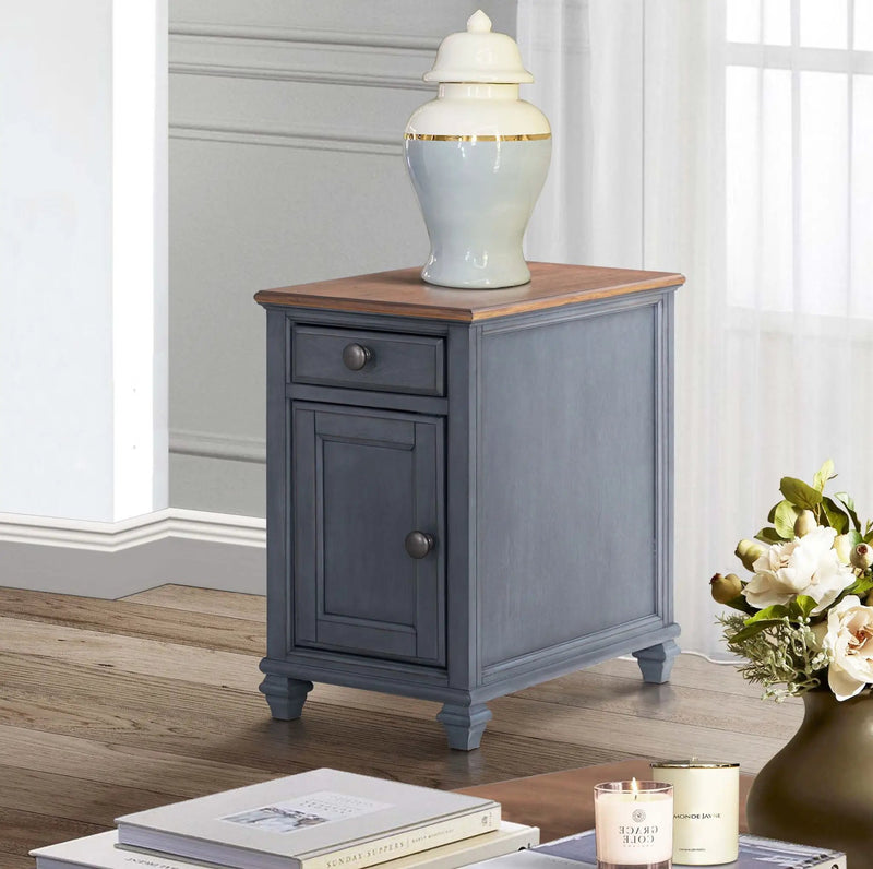 Americana - Chairside Table - Blue by Unique Piece Furniture