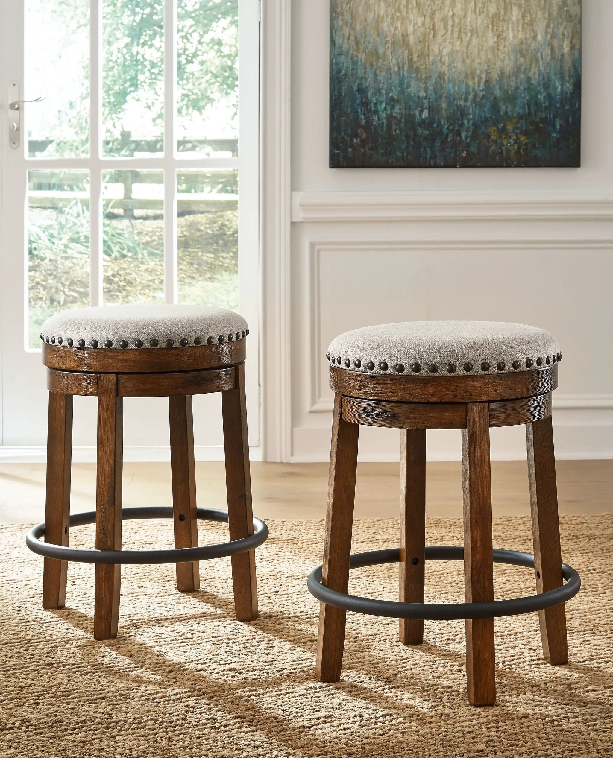 Valebeck - Upholstered Swivel Stool by Unique Piece Furniture