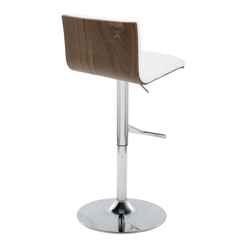 Mason - Contemporary Adjustable Barstool & Swivel With Straight T Footrest (Set of 2) by Unique Piece Furniture