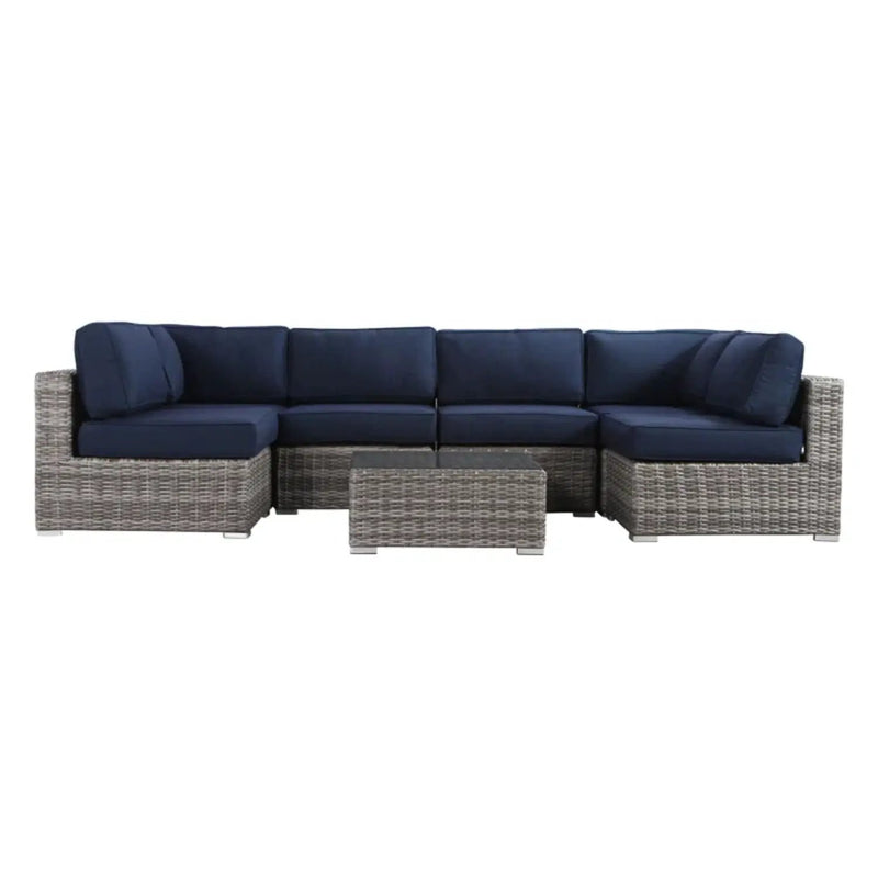 Seating Set With Cushions Handcrafted Wicker Design by HouseOfZazla