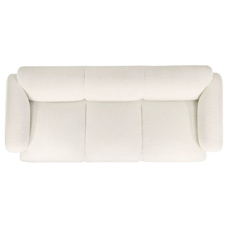 Dorset 2-piece Upholstered Round Track Arm Sofa Set White by Unique Piece Furniture