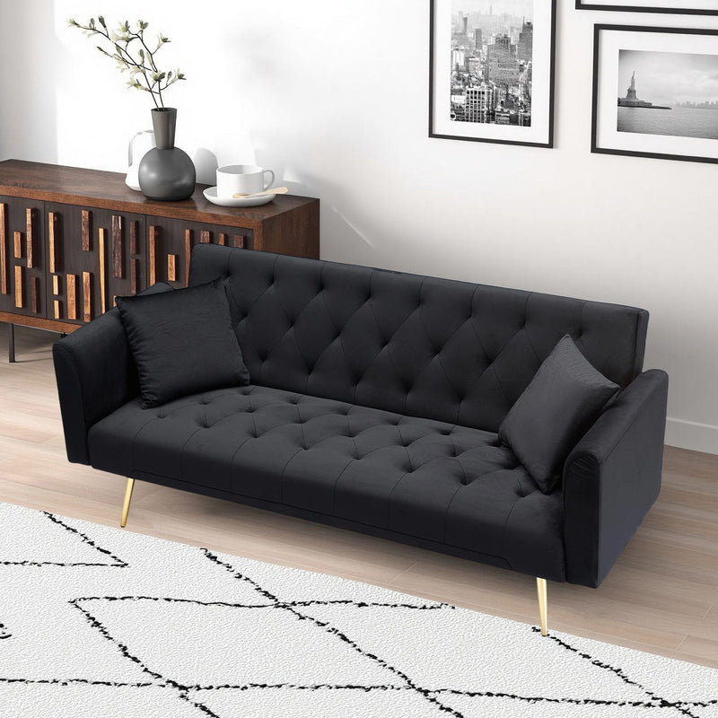 71-inch Foldable Double Sofa with American Retro Style by HouseOfZazla