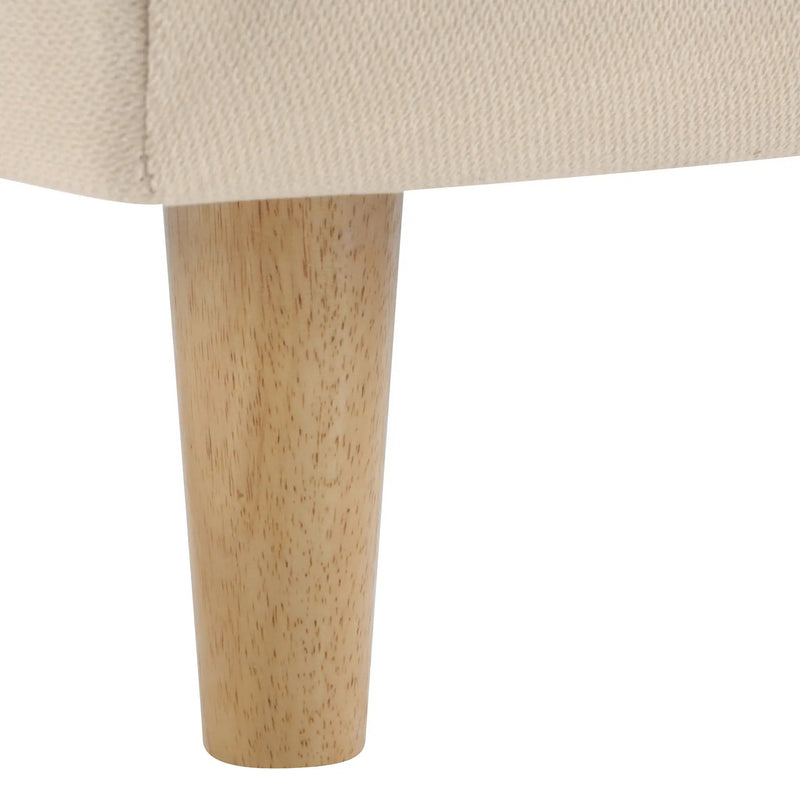 Beige Chunky Headboard Bed Frame, King by HouseOfZazla