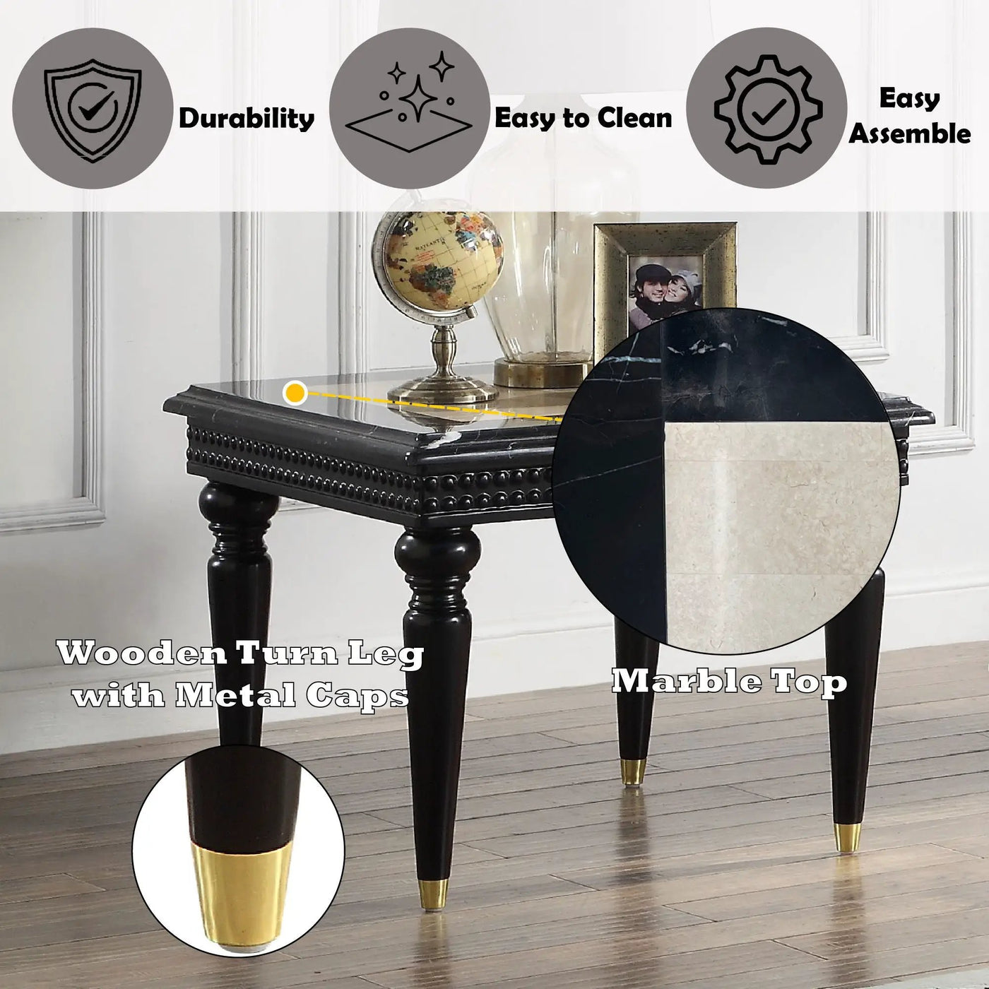 Tayden - Table With Marble Top by Unique Piece Furniture