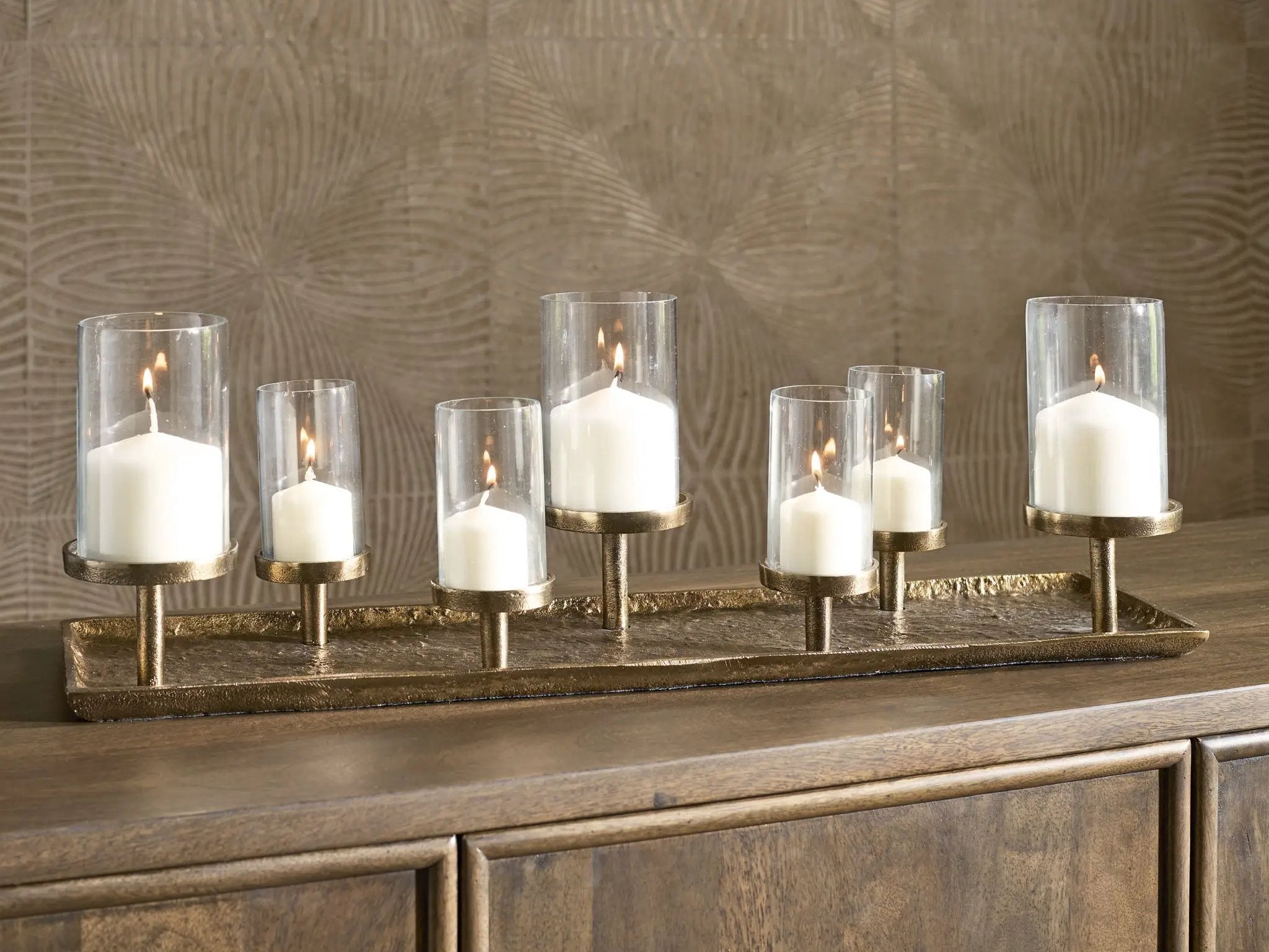 Wallmond - Candle Holder - Antique Brass Finish by Unique Piece Furniture