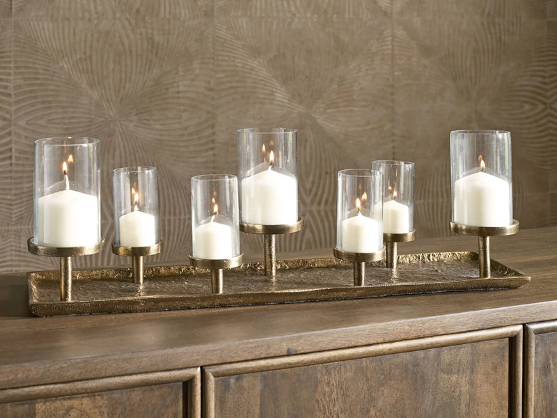 Wallmond - Candle Holder - Antique Brass Finish by Unique Piece Furniture