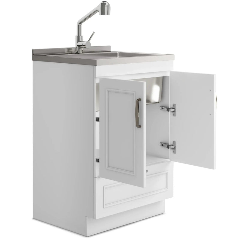 Cardinal - Laundry Cabinet With Faucet And Sink - White - Wood by Unique Piece Furniture