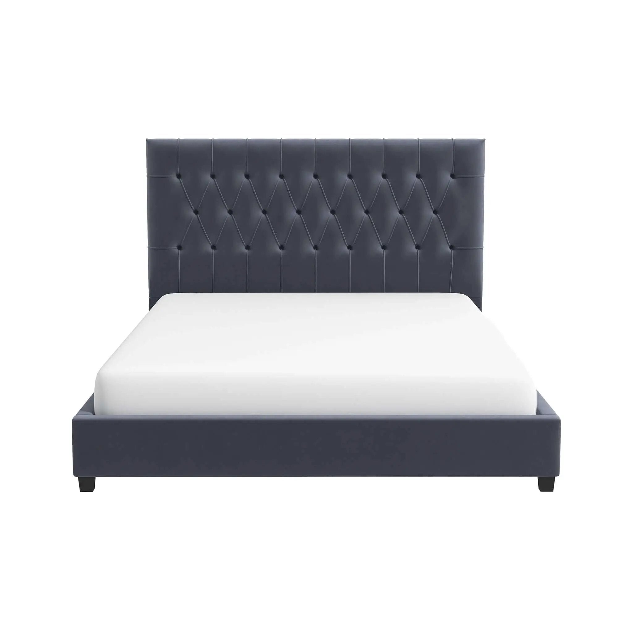 Donald - Mid-Century Modern Upholstered Platform Bed by HouseOfZazla