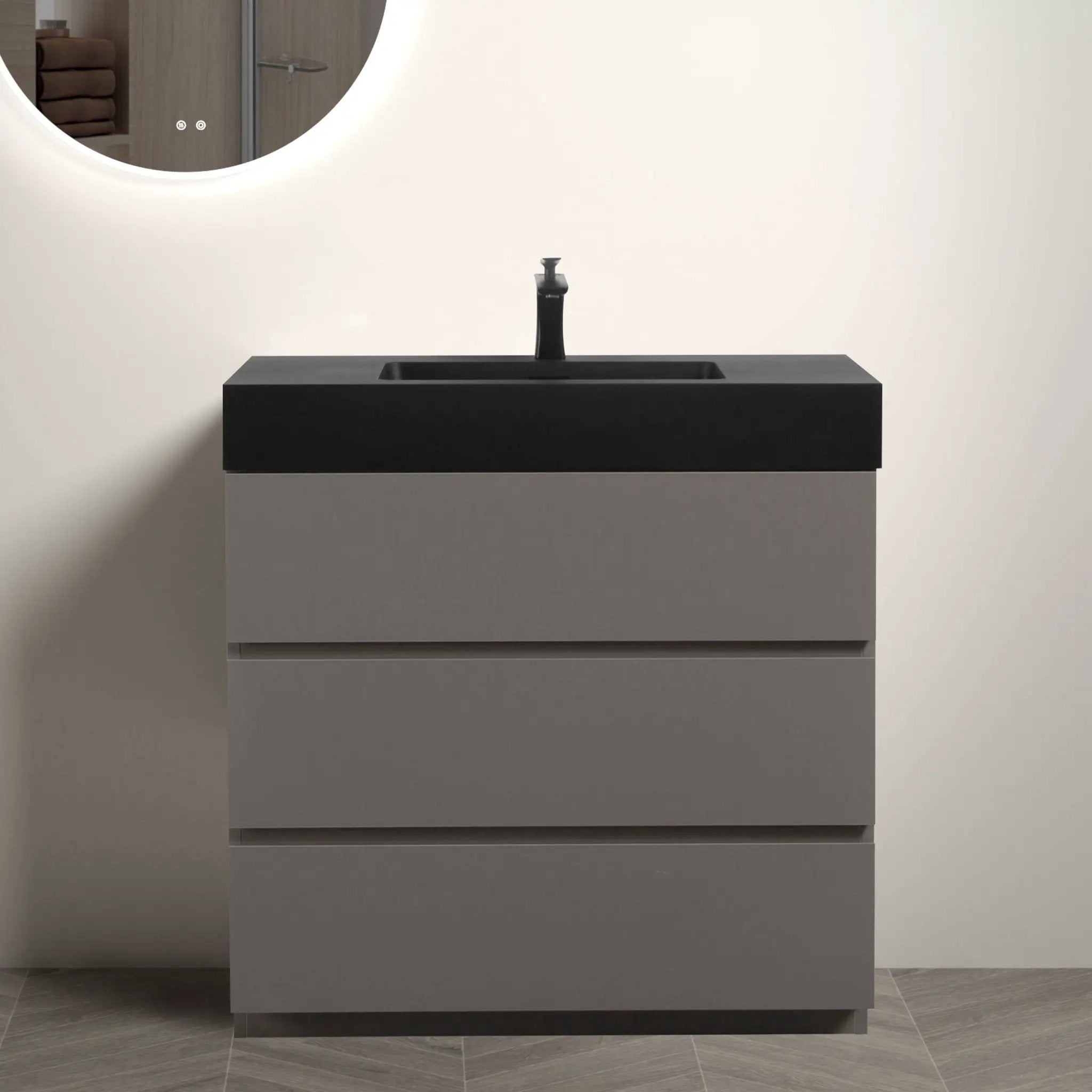 Alice - Bathroom Vanity With Sink, Large Storage Freestanding by Unique Piece Furniture