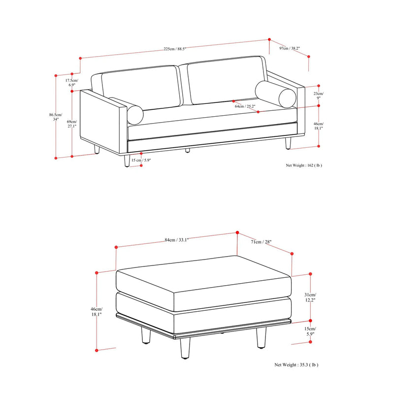Morrison - Sofa And Ottoman Set by Unique Piece Furniture