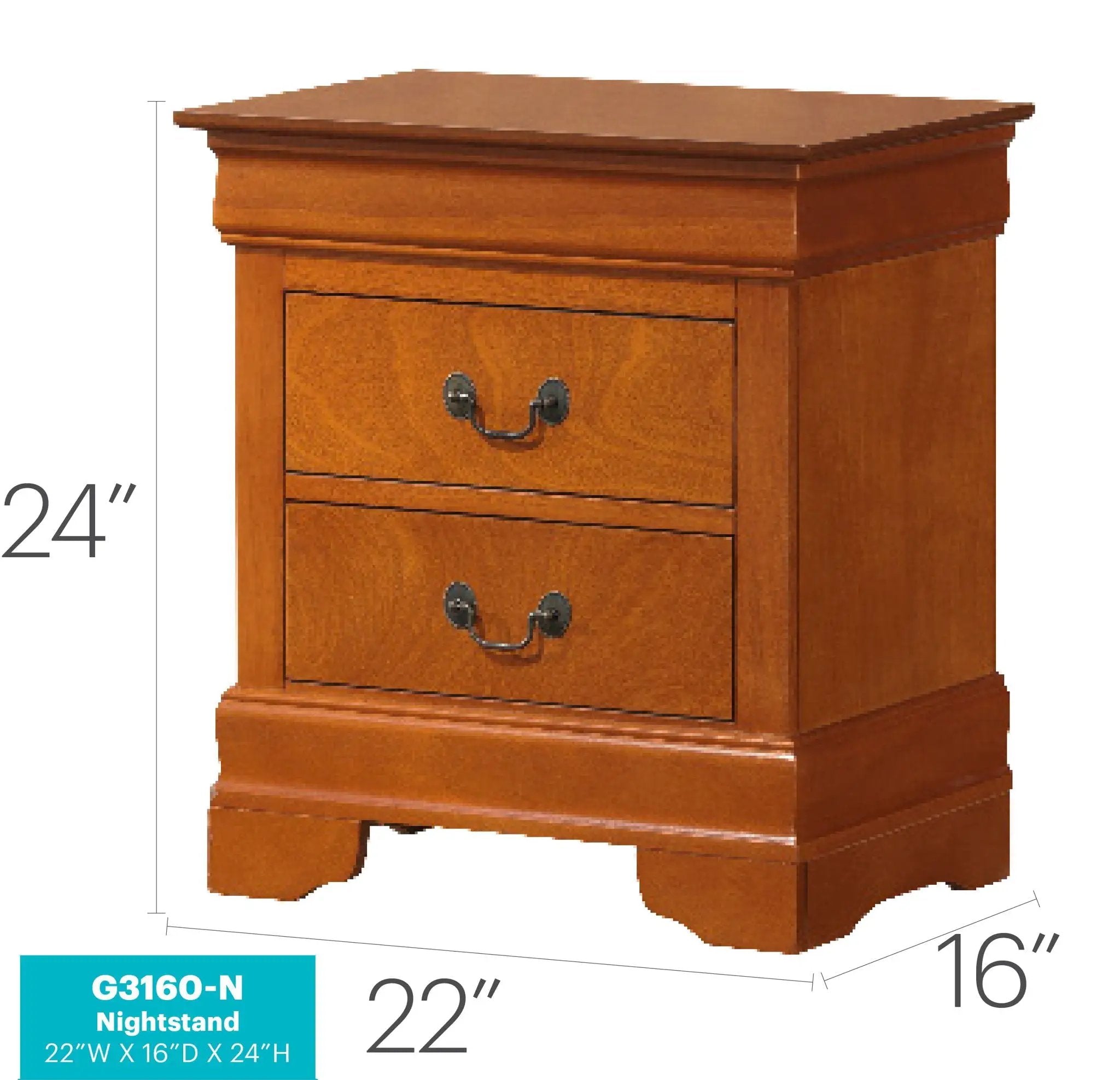 Louis Phillipe - Nightstand - Wood by HouseOfZazla