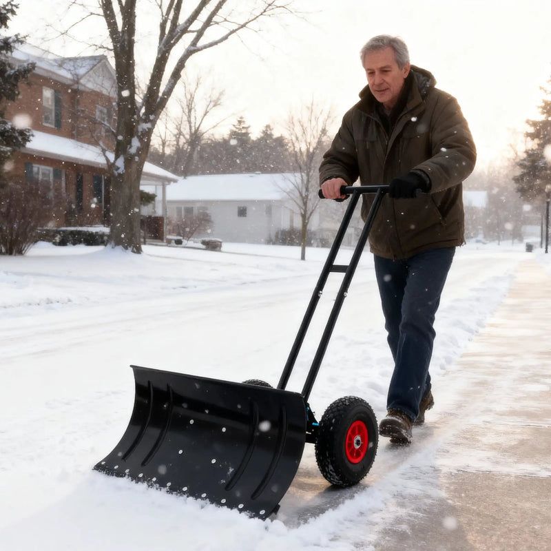 30" Heavy Duty Snow Shovel with Wheels by HouseOfZazla