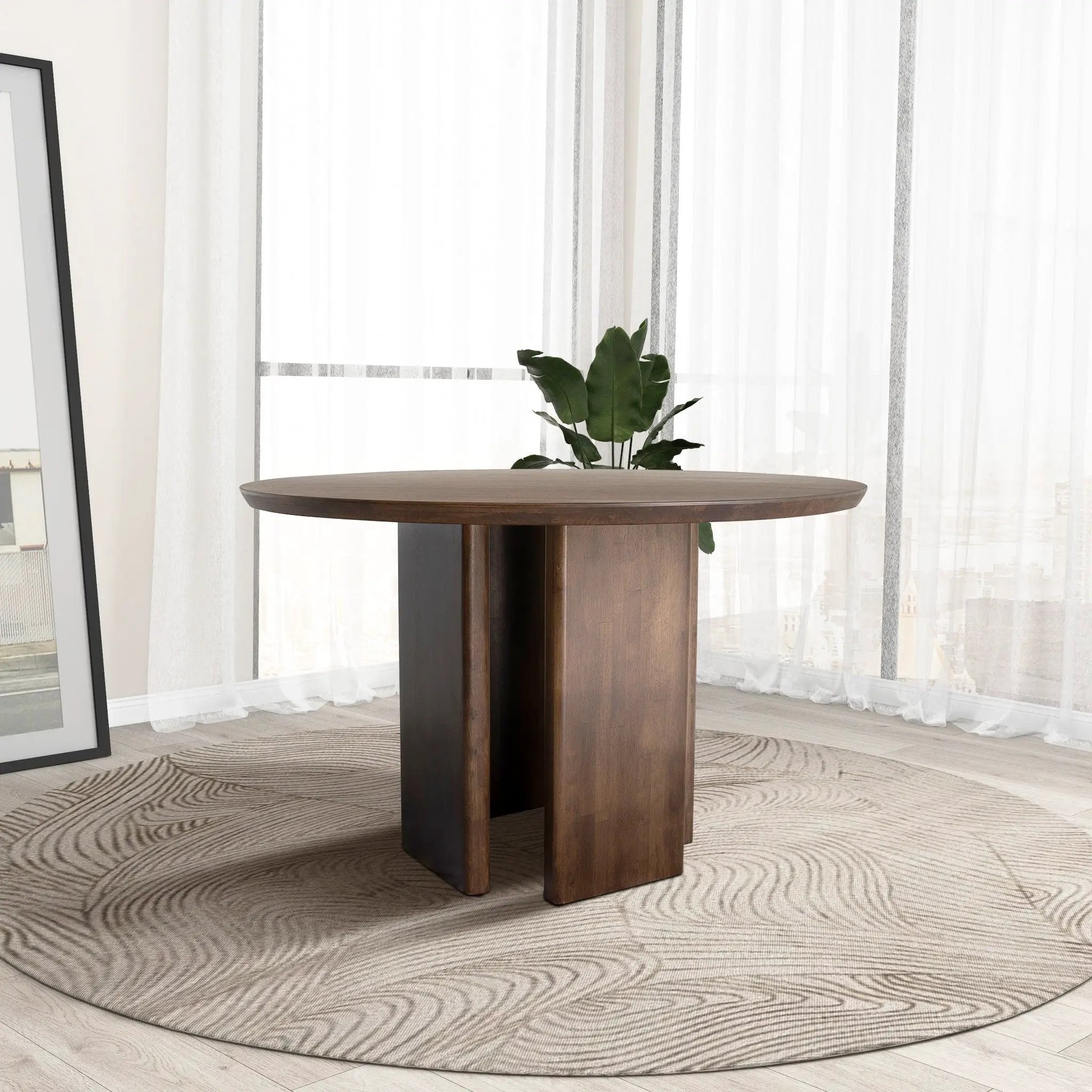 Alden - Round Dining Table - Walnut by Unique Piece Furniture