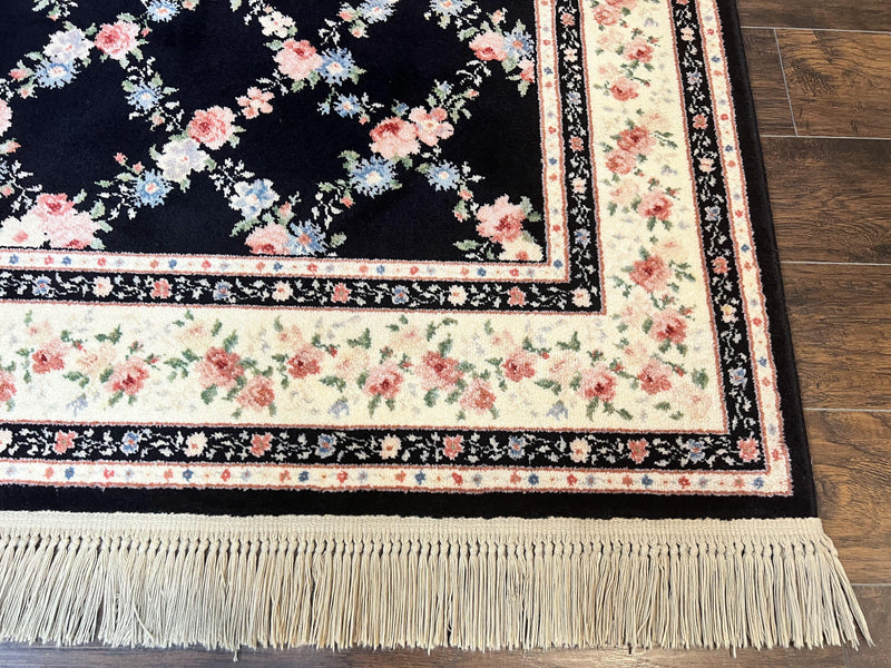 Karastan Rug 8.8 x 12, Garden of Eden #509/1270, Ebony Trellis, Vintage Discontinued Wool Pile Karastan Carpet by Jewel Rugs