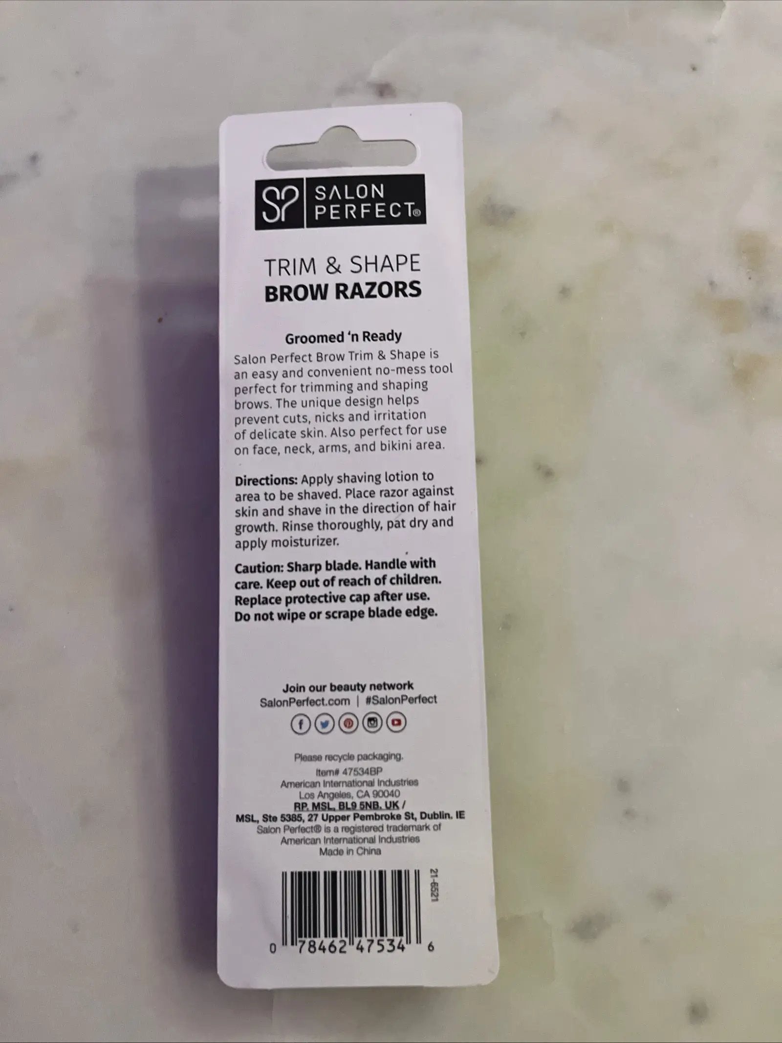 Open Box SALON PERFECT TRIM & SHAPE BROW RAZORS 4 PACK NEW & SEALED by Selzalot