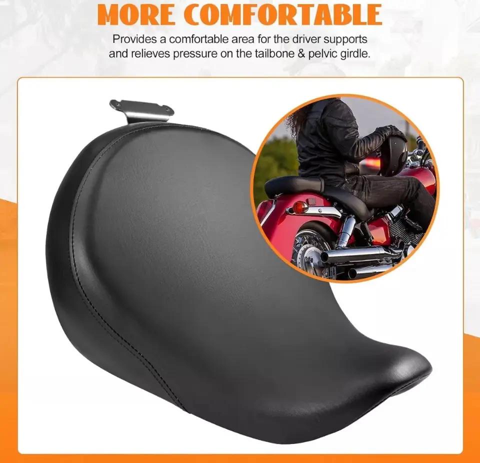 Open Box Motorcycle Front Rider Driver Seat Pillion Cushion Pad with Mounting Bracket Fit by Selzalot