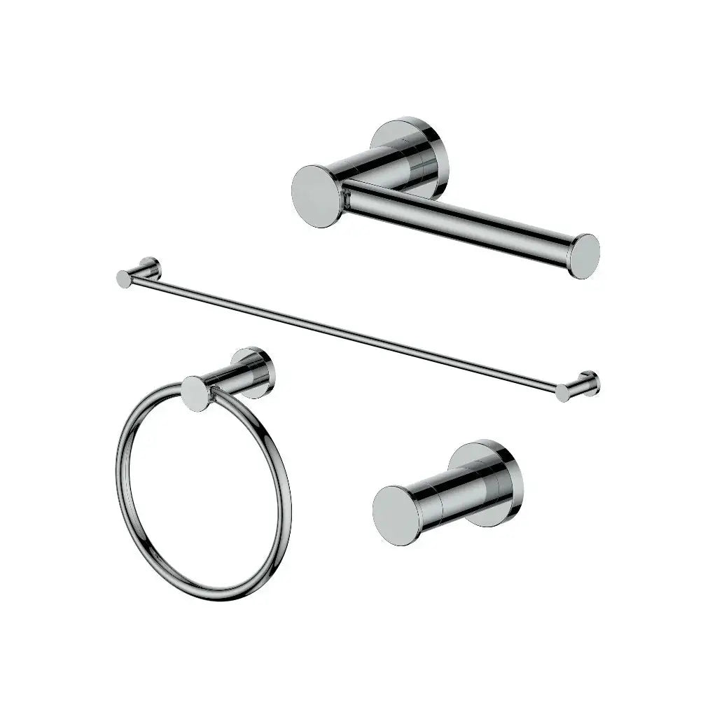 ZLINE Emerald Bay Bathroom Accessories Package with Towel Rail, Hook, Ring and Toilet Paper Holder, 4BP-EMBYACC-CH by Farmhouse Kitchen and Bath