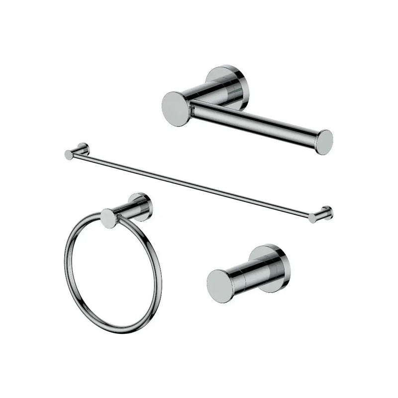 ZLINE Emerald Bay Bathroom Accessories Package with Towel Rail, Hook, Ring and Toilet Paper Holder, 4BP-EMBYACC-CH by Farmhouse Kitchen and Bath