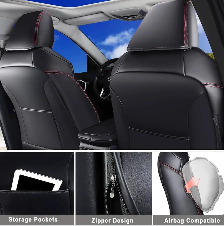 Open Box Huidasource Custom Fit RAV4 Seat Covers Full Coverage, Waterproof Leather Seat Cushion Fit for 2019-2024 Toyota Rav4 XLE LE XLE Premium Limit by Selzalot