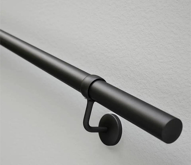 ROTHLEY 6.6 FT Industrial Handrails for Indoor Stairs: Modern Staircase Handrails Wall Mount Stair Handrail 1.6 Round Sturdy Pipe Hand Railings for St by Selzalot
