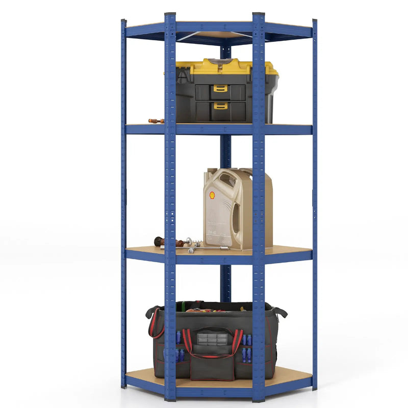 4-Tier Corner Shelving Unit Adjustable Garage Storage Utility Rack for Warehouse by DirectDeals