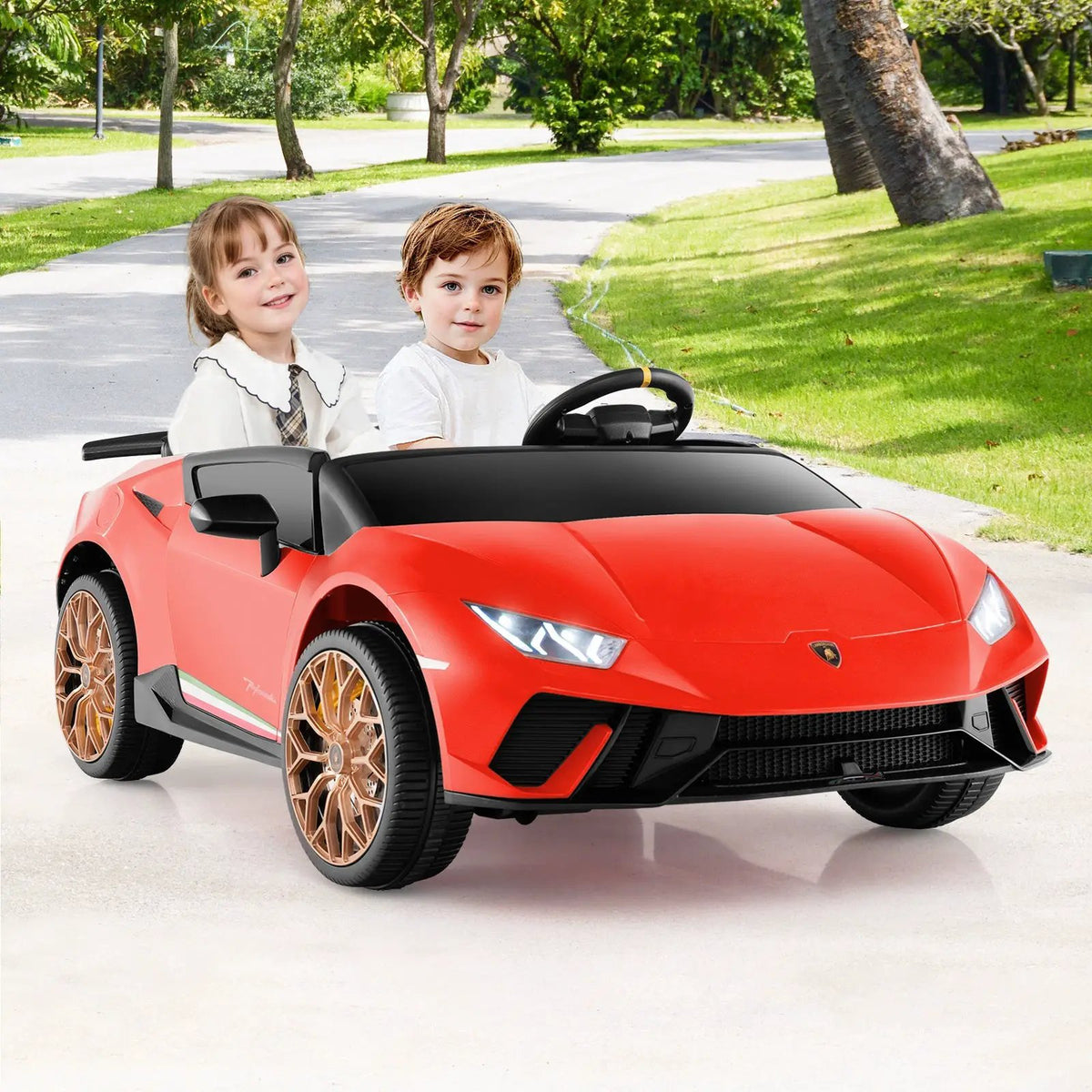24V Ride-on Car for Kids 4WD 2-Seater Licensed Lamborghini Electric Vehicles with Music, photo 3 of 24