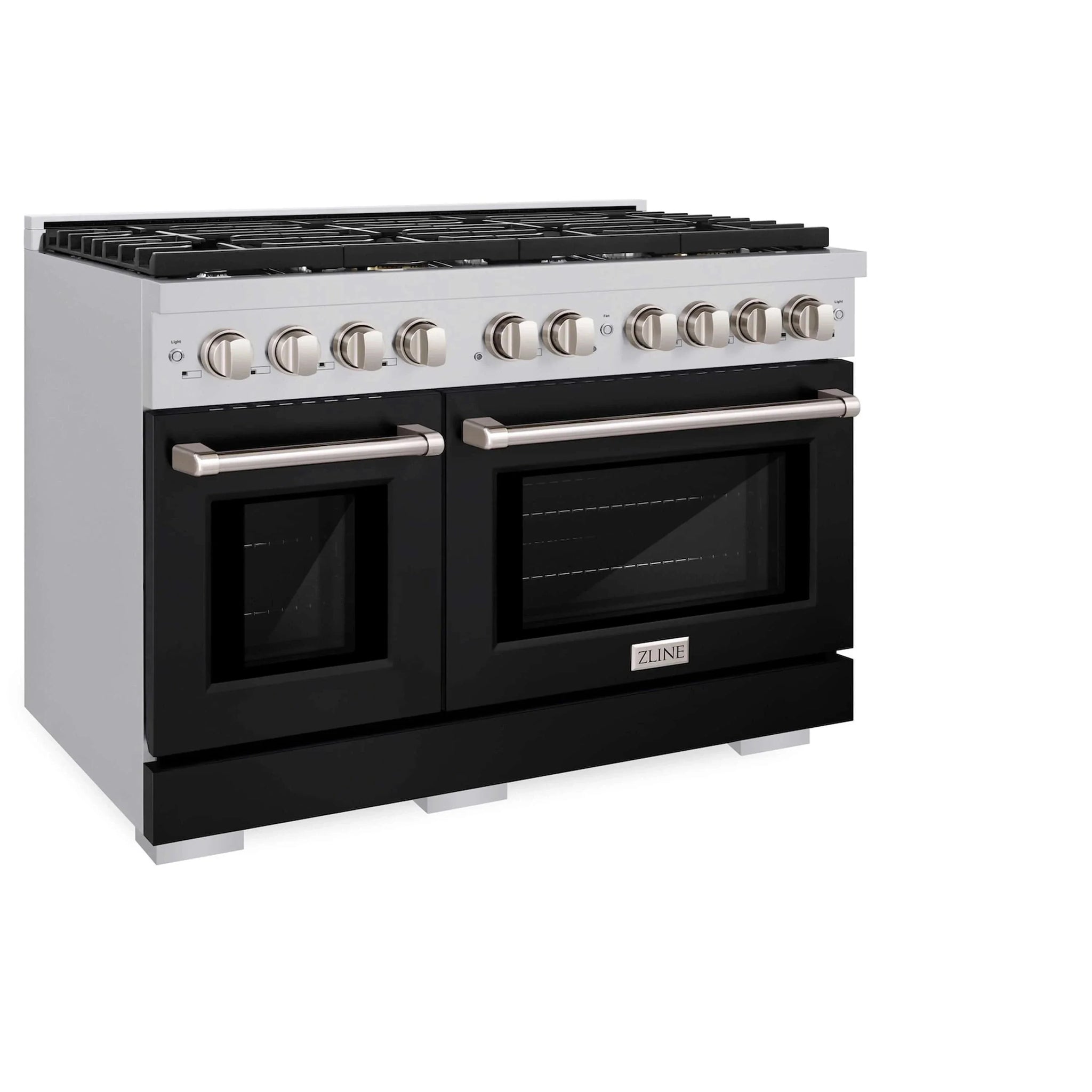 ZLINE 48"Paramount Dual Fuel Range Stainless Steel, Black Matte, SDR-BLM-48 by Farmhouse Kitchen and Bath