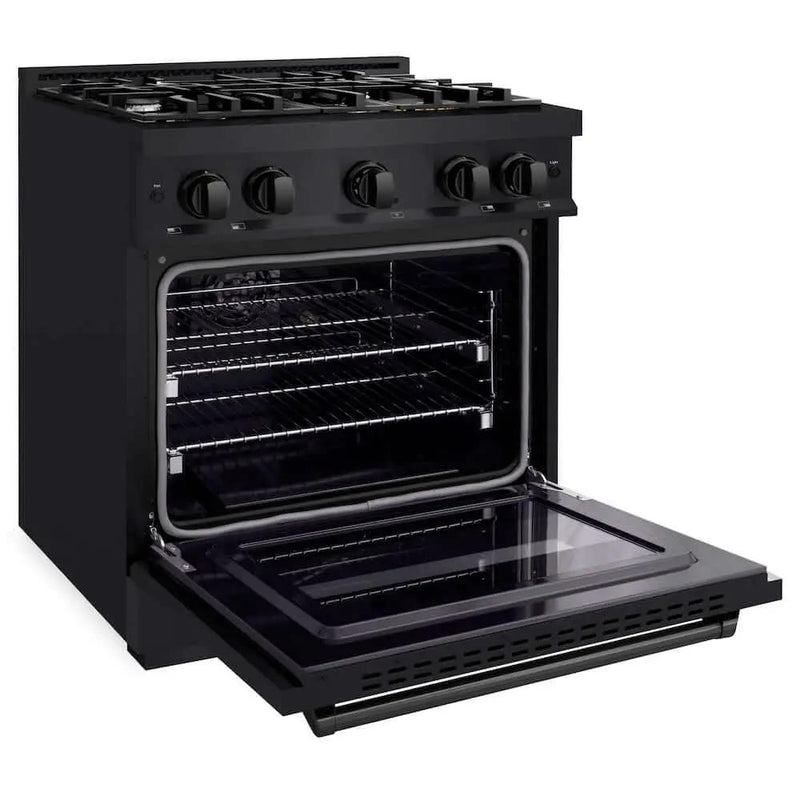 ZLINE 30"Classic Gas Range, Convection Gas Oven, Black Stainless Steel, CGRB-30 by Farmhouse Kitchen and Bath