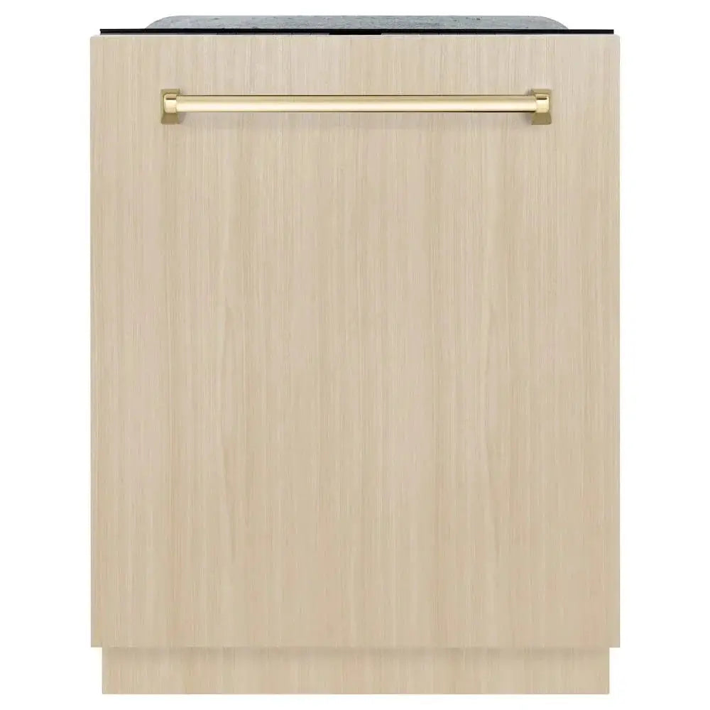 ZLINE Autograph Edition 24" Tall Tub Dishwasher, Custom Panel Ready, Gold DWMTZ-24-G by Farmhouse Kitchen and Bath