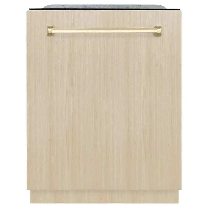 ZLINE Autograph Edition 24" Tall Tub Dishwasher, Custom Panel Ready, Gold DWMTZ-24-G by Farmhouse Kitchen and Bath