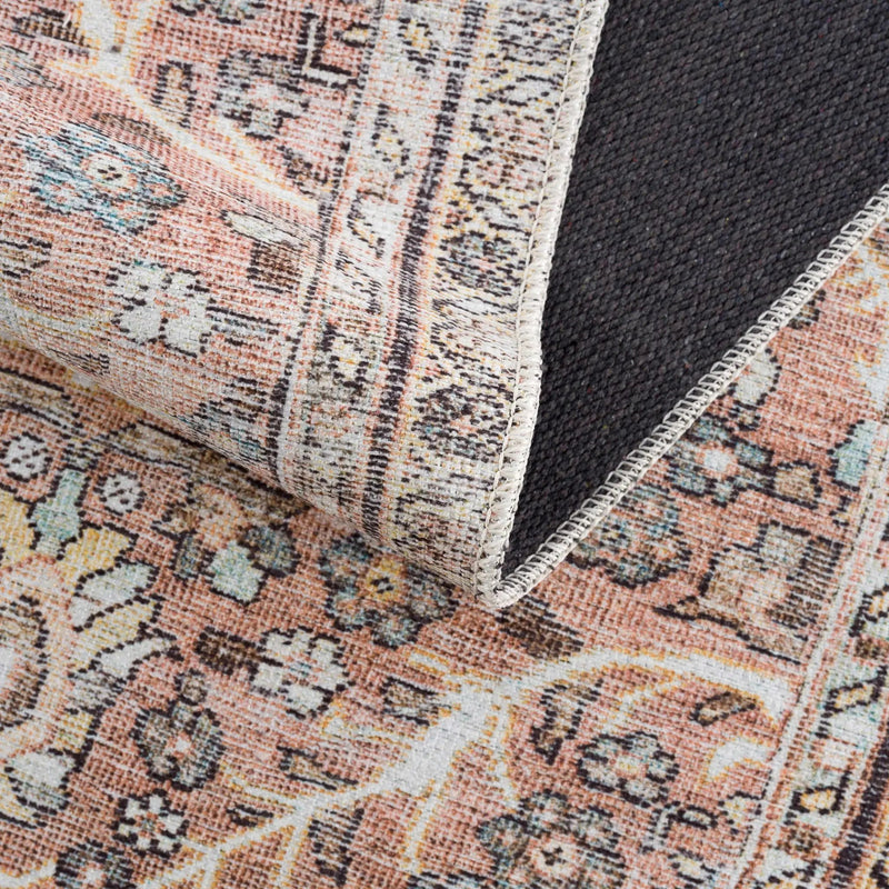 Flat Pile Urpi Red Washable Rug - Clearance by Boutique Rugs