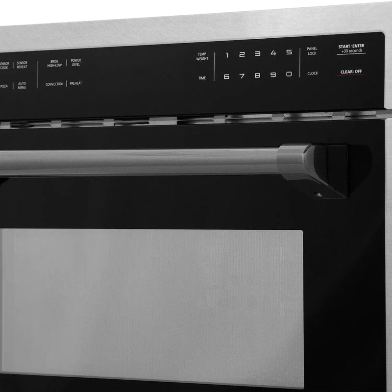 ZLINE 24” Convection Microwave, Stainless Steel, Black MWOZ-24-SS-MB by Farmhouse Kitchen and Bath