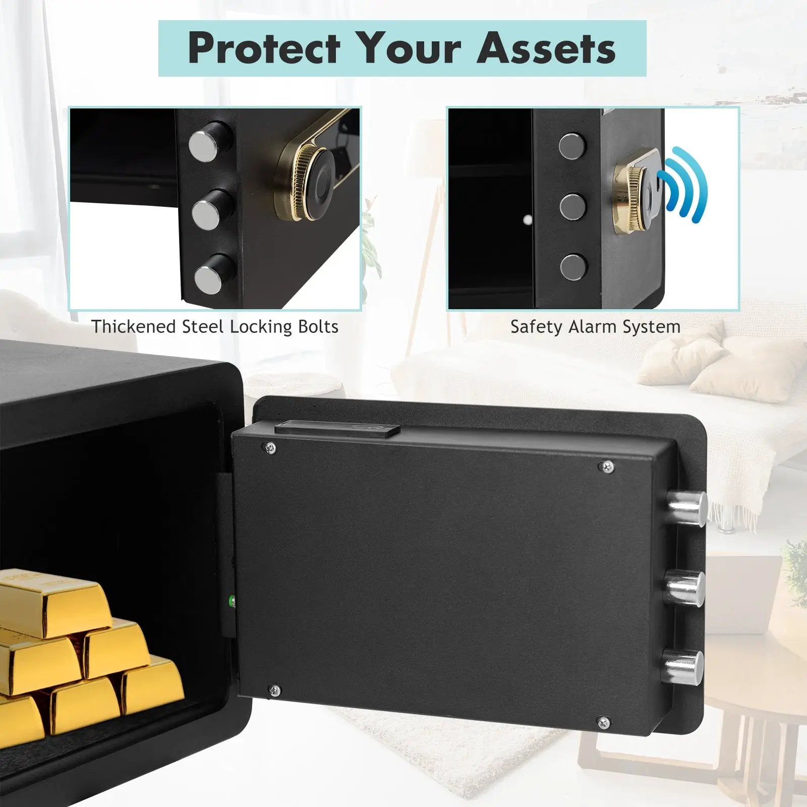 0.5 Cubic Feet Security Safe Lock Box with Keypad by DirectDeals
