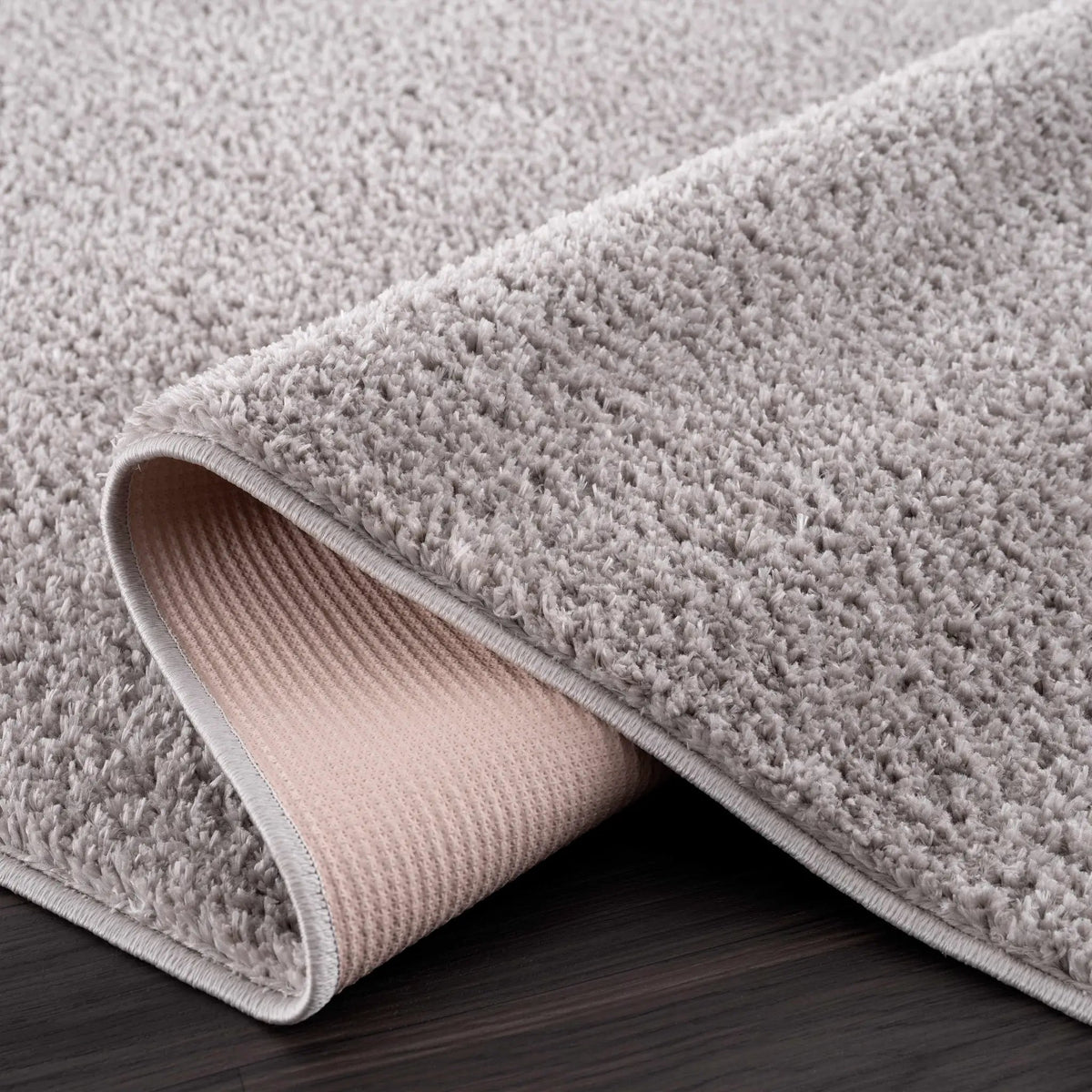 Judy Solid Gray Washable Shag Rug - Clearance, photo 11 of 14