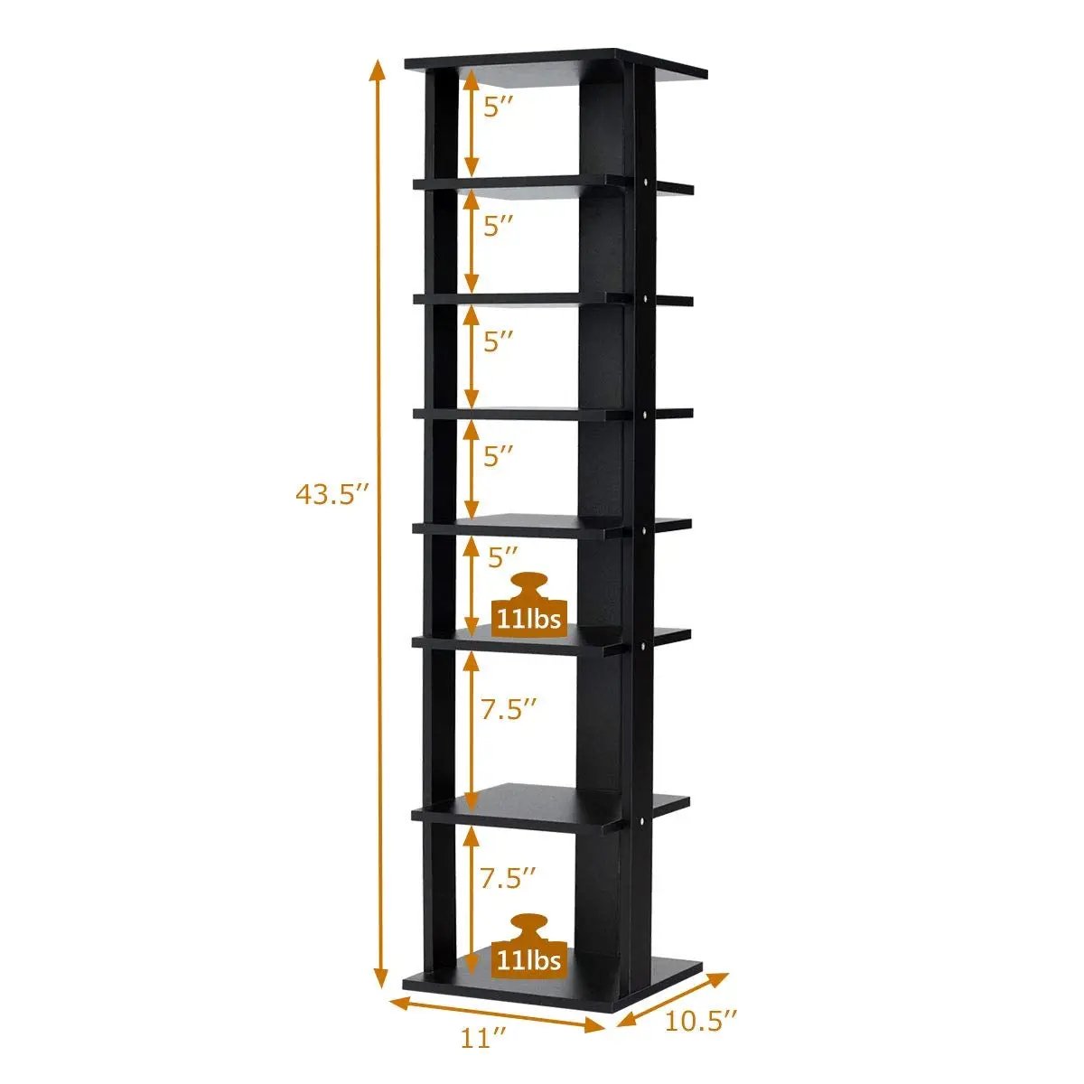 7-Tier Shoe Rack Practical Free Standing Shelves Storage Shelves, photo 5 of 11