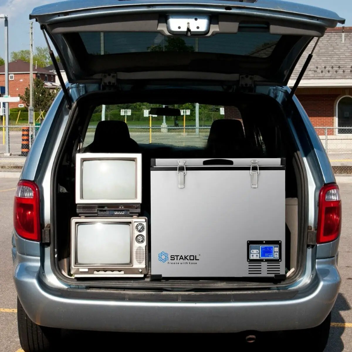 63-Quart Portable Compressor Camping Electric Car Cooler by DirectDeals