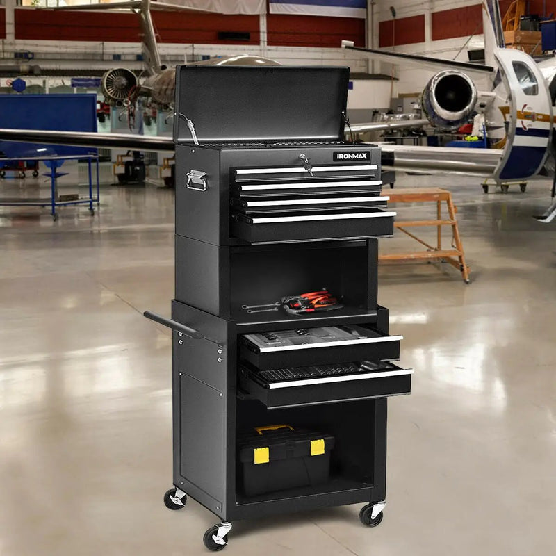 6-Drawer Tool Chest with Heightening Cabinet by DirectDeals