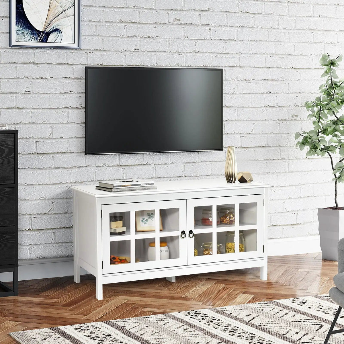 50 Inch Modern Wood Large TV Stand Entertainment Center for TV, photo 15 of 16