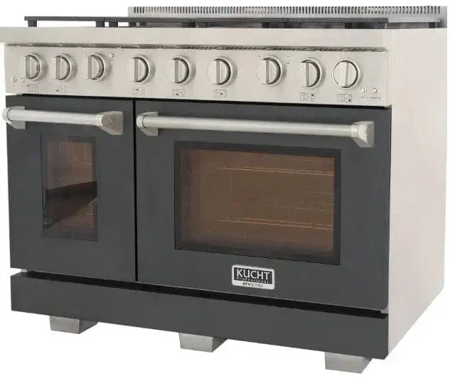 Kucht 48" Freestanding Professional Gas Range KFX4800X-GY by Farmhouse Kitchen and Bath