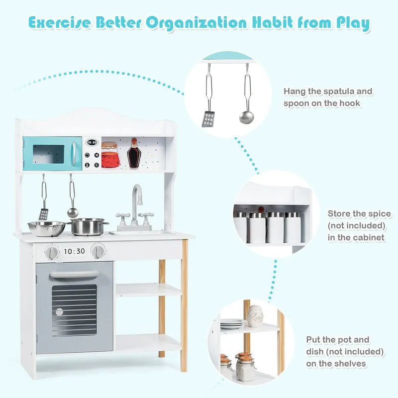 Kids Kitchen Cookware Pretend Cooking Food Play Set by DirectDeals