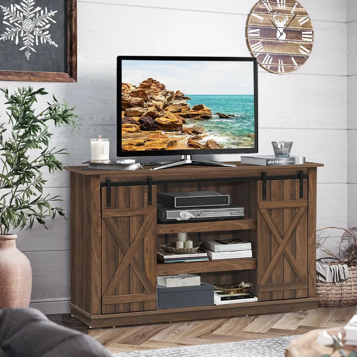 Sliding Barn TV Stand Console Table, photo 3 of 16